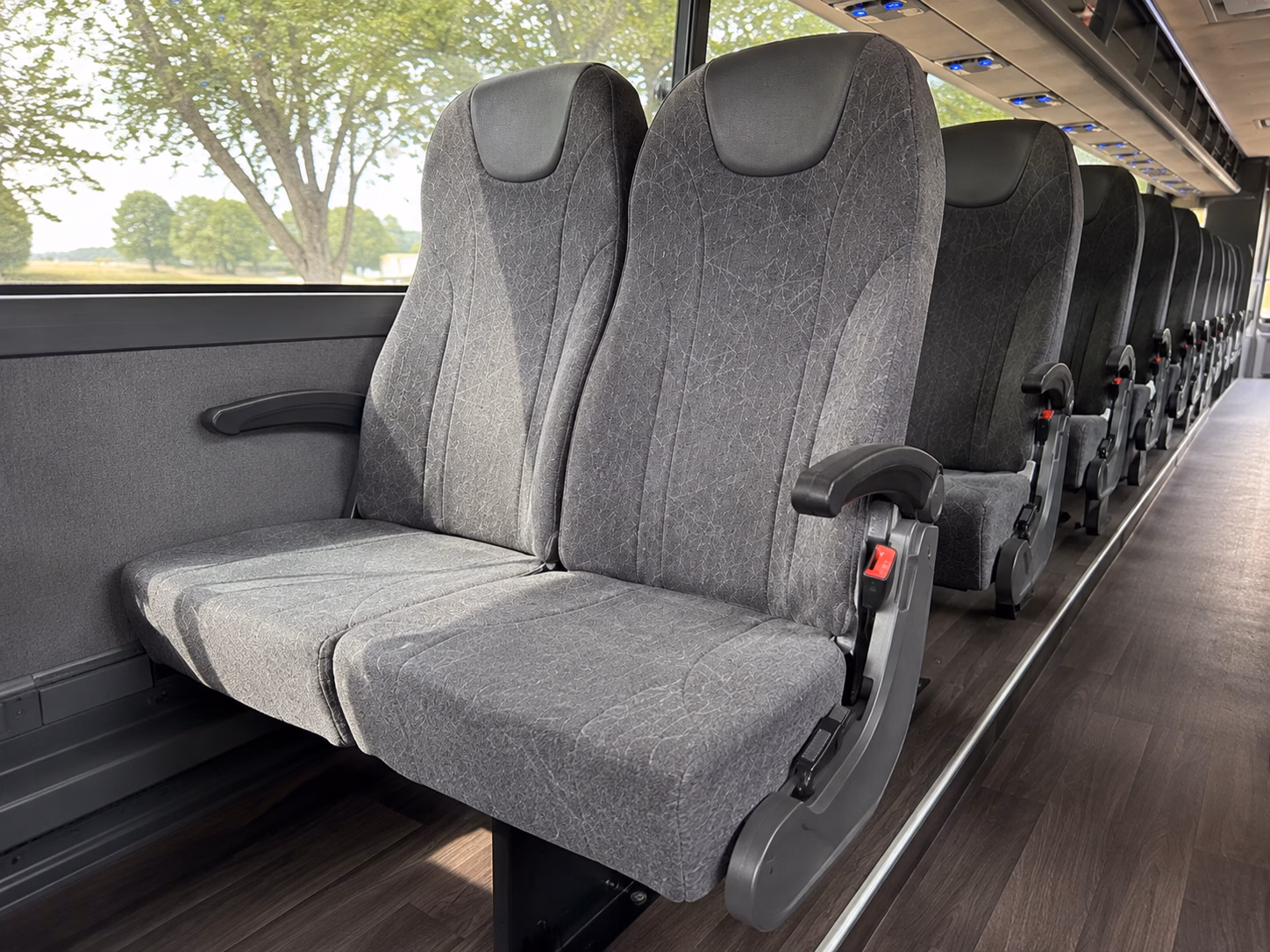 pontiac charter bus rental inside