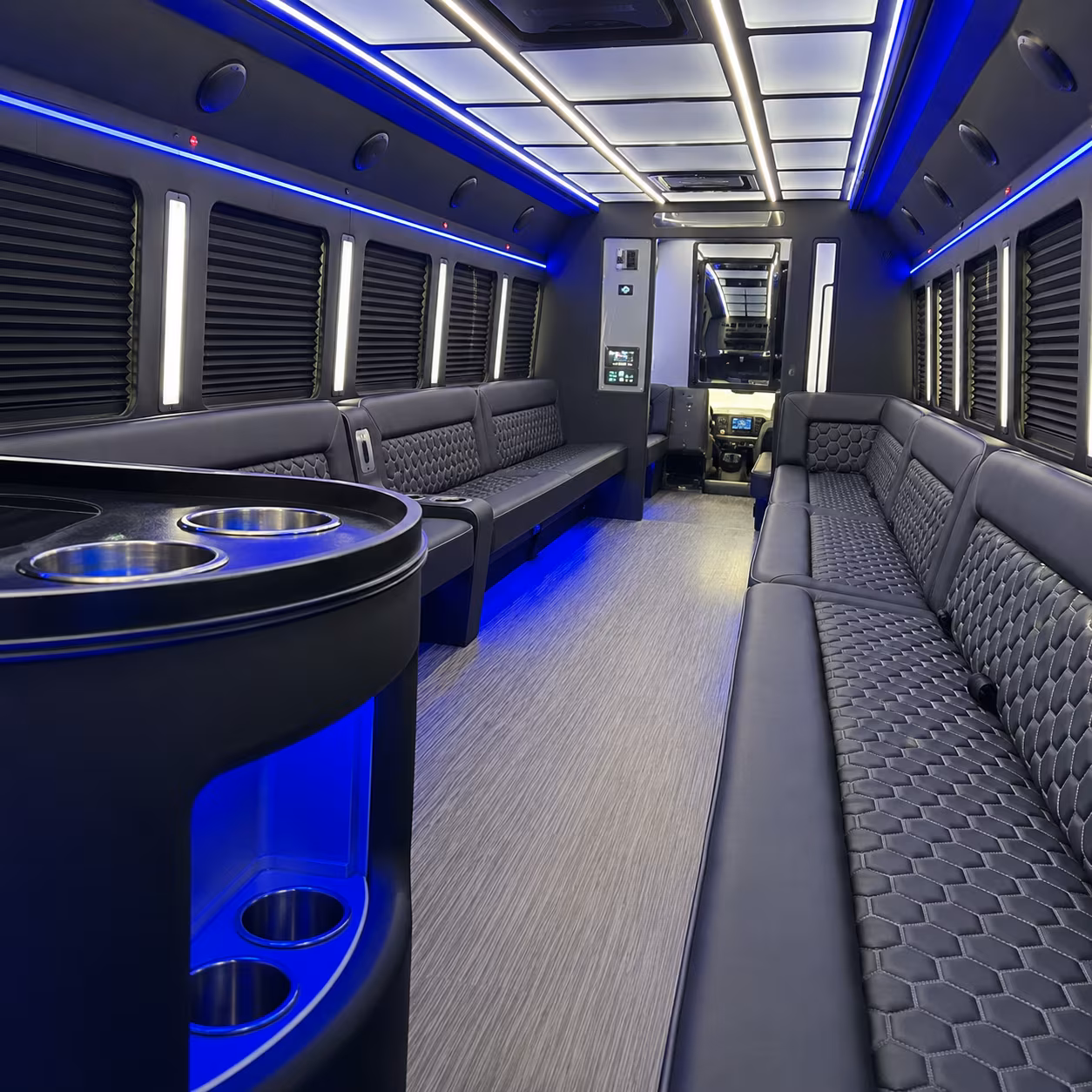 pontiac party bus rentals inside